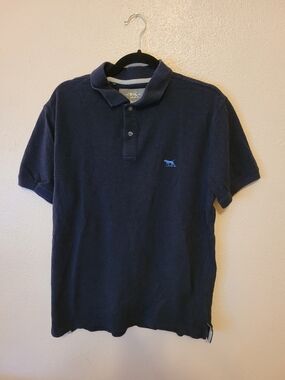 Rodd & Gunn The Gunn Polo Men's L Navy Blue Australian Cotton Sports Fit